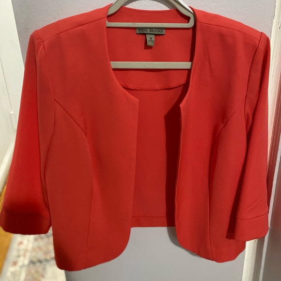 Maya Brooke orange Cropped blazer - Picture 3 of 5